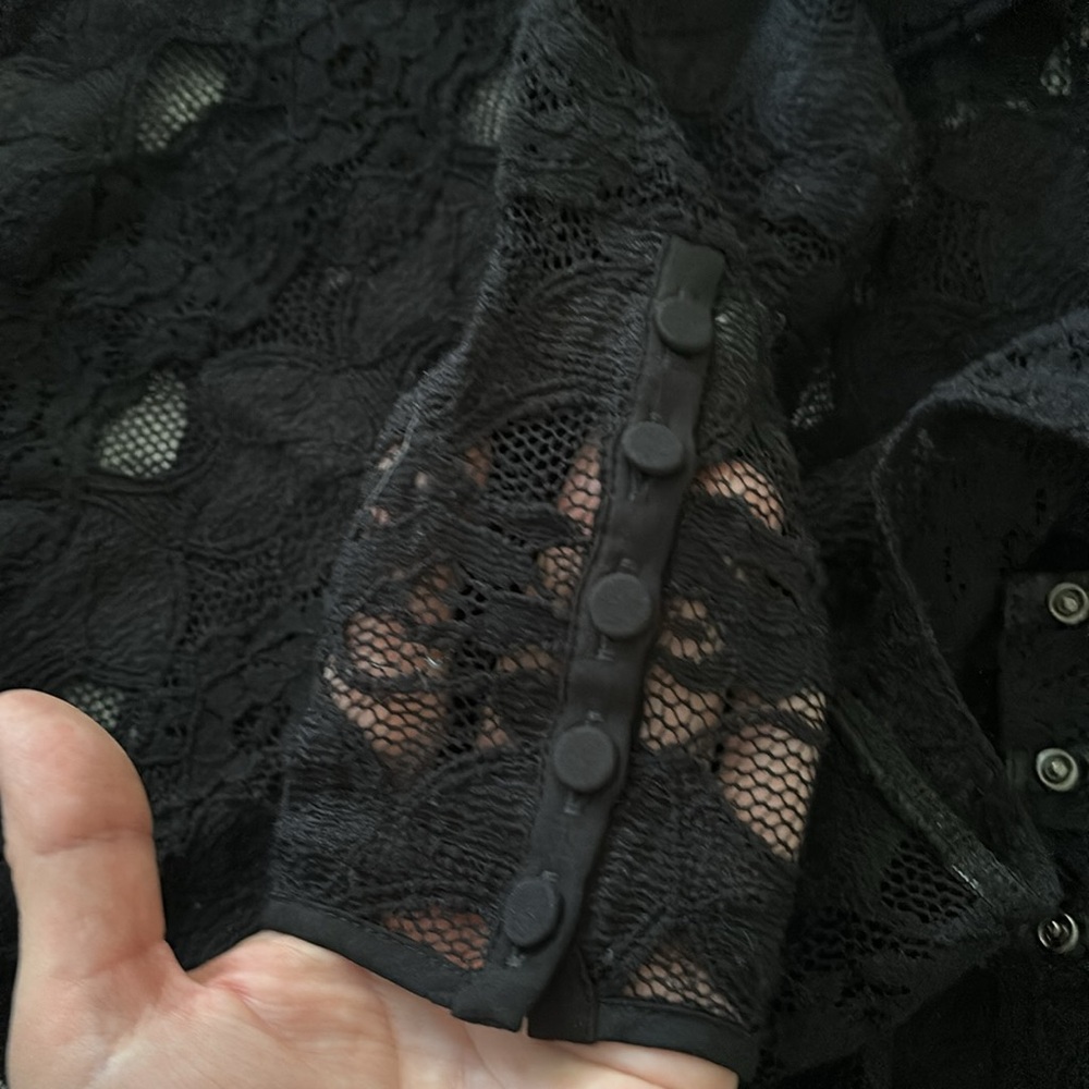 Cinq a sept black lace bodysuit - Picture 6 of 9
